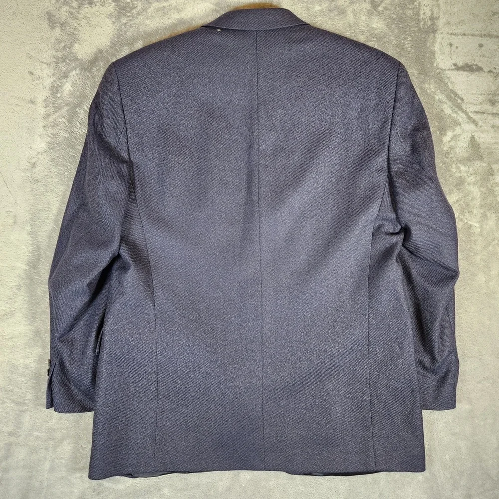 RRL Double RL Ralph Lauren Blazer‎ Men's Gray/Blue 41 Wool 2 Button Jacket HOLES